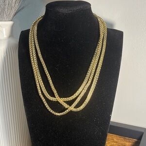 SAO 3- strand elegant necklace with adjustable closure. Lovely! Vintage…